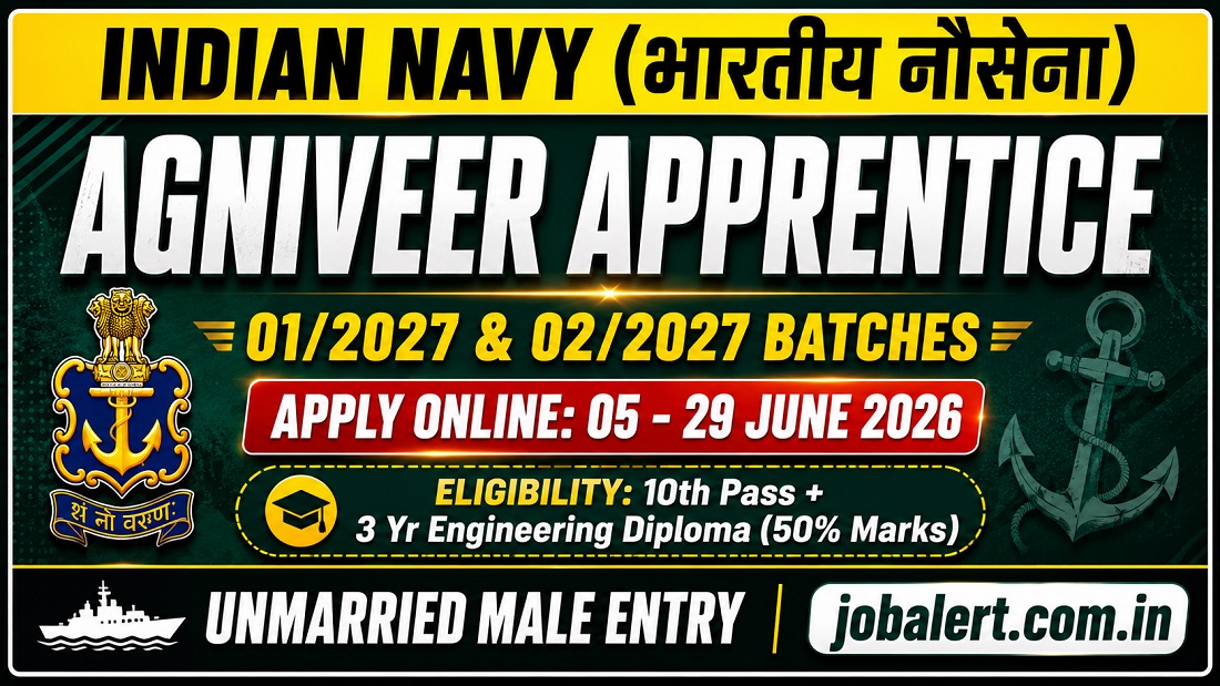You are currently viewing Indian Navy Agniveer Apprentice Recruitment 2026: Apply Online for 01/2027 & 02/2027 Batches