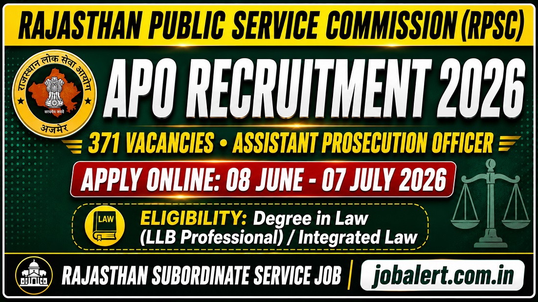 You are currently viewing RPSC Assistant Prosecution Officer Recruitment 2026: Apply Online for 371 APO Posts