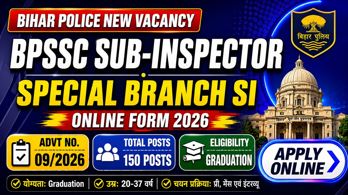 You are currently viewing BPSSC Police Sub-Inspector (Special Branch) Online Form 2026, Apply Online