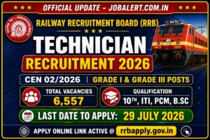 Read more about the article RRB Technician Grade I & III Recruitment 2026 Form Apply