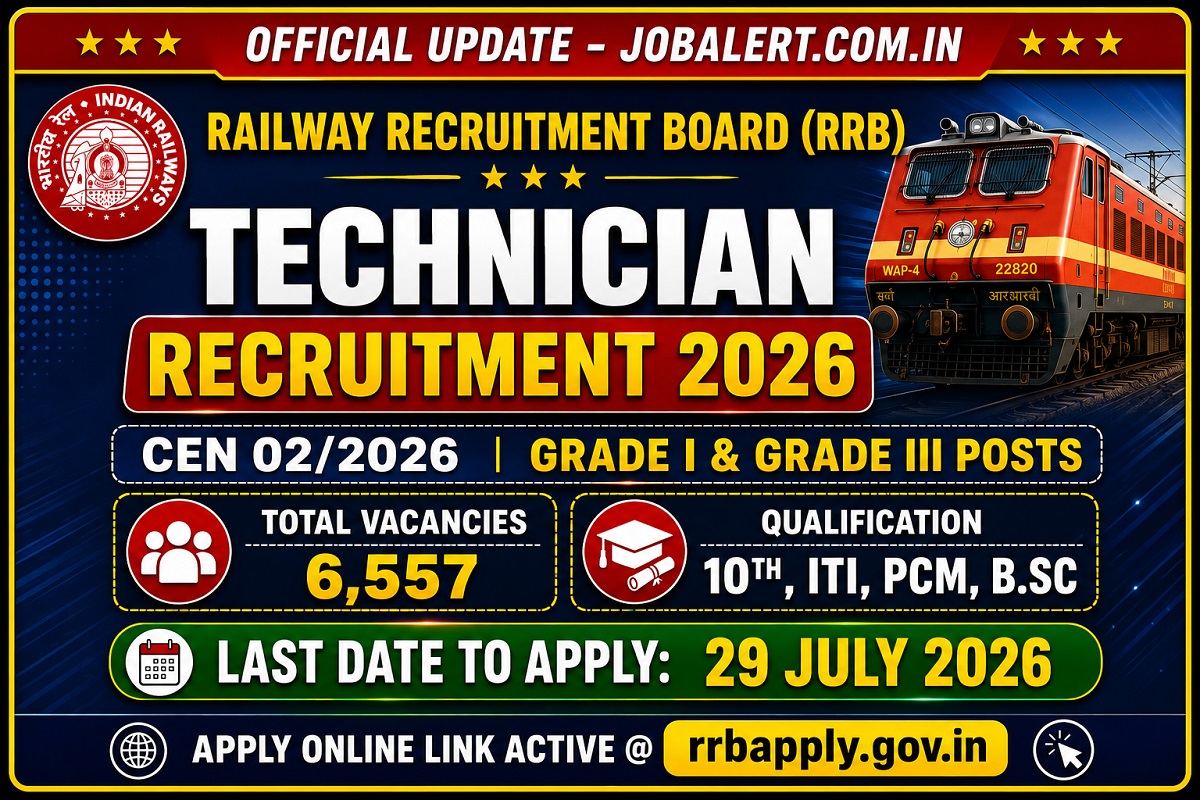 You are currently viewing RRB Technician Grade I & III Recruitment 2026 Form Apply